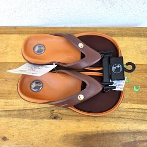 Hawaiian Jellys Ultra Comfort A'a Brown Lava Unisex  Sandals Women's Size 10